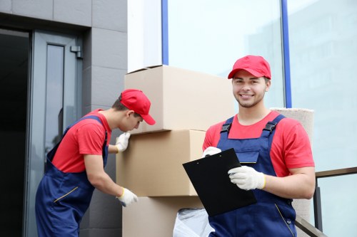 Professional movers handling furniture in Pimlico