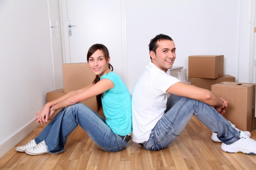 Experienced movers handling delicate items carefully